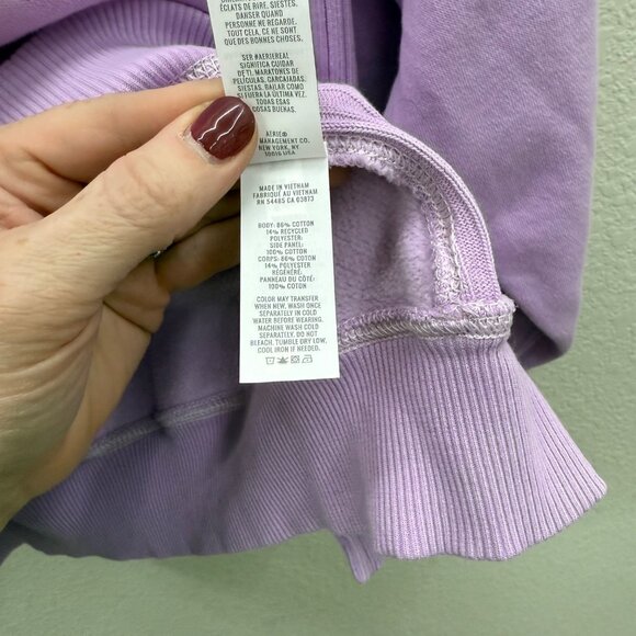 Aerie Chill Cozy Oversized Crew Purple Pullover Sweatshirt Womens size XL NEW - Picture 5 of 9